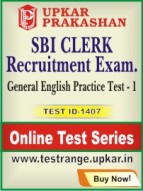 SBI Clerk Recruitment Exam. General English Practice Test - 1