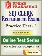 SBI Clerk Recruitment Exam. Practice Test - 1